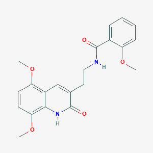 N-[2-(5,8-dimethoxy-2-oxo-1H-quinolin-3-yl)ethyl]-2-methoxybenzamide