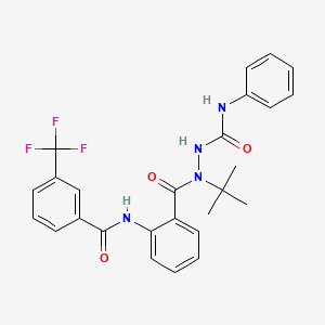 2-(tert-butyl)-N-phenyl-2-(2-{[3-(trifluoromethyl)benzoyl]amino}benzoyl)-1-hydrazinecarboxamide