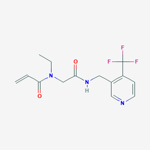 N-Ethyl-N-[2-oxo-2-[[4-(trifluoromethyl)pyridin-3-yl]methylamino]ethyl]prop-2-enamide