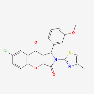 7-Chloro-1-(3-methoxyphenyl)-2-(4-methylthiazol-2-yl)-1,2-dihydrochromeno[2,3-c]pyrrole-3,9-dione