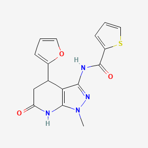 N-(4-(furan-2-yl)-1-methyl-6-oxo-4,5,6,7-tetrahydro-1H-pyrazolo[3,4-b]pyridin-3-yl)thiophene-2-carboxamide