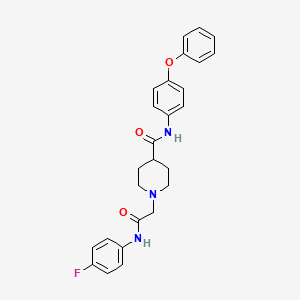molecular formula C26H26FN3O3 B2808855 1-(2-((4-fluorophenyl)amino)-2-oxoethyl)-N-(4-phenoxyphenyl)piperidine-4-carboxamide CAS No. 941969-89-7