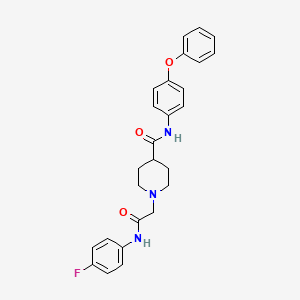 1-(2-((4-fluorophenyl)amino)-2-oxoethyl)-N-(4-phenoxyphenyl)piperidine-4-carboxamide