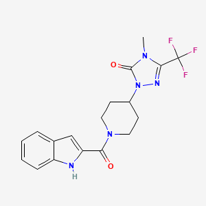 1-(1-(1H-indole-2-carbonyl)piperidin-4-yl)-4-methyl-3-(trifluoromethyl)-1H-1,2,4-triazol-5(4H)-one