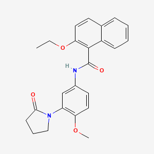 2-ethoxy-N-[4-methoxy-3-(2-oxopyrrolidin-1-yl)phenyl]naphthalene-1-carboxamide