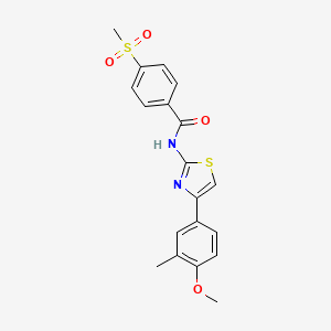 N-(4-(4-methoxy-3-methylphenyl)thiazol-2-yl)-4-(methylsulfonyl)benzamide