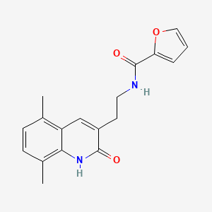 N-(2-(5,8-dimethyl-2-oxo-1,2-dihydroquinolin-3-yl)ethyl)furan-2-carboxamide