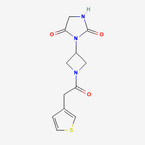 3-(1-(2-(Thiophen-3-yl)acetyl)azetidin-3-yl)imidazolidine-2,4-dione