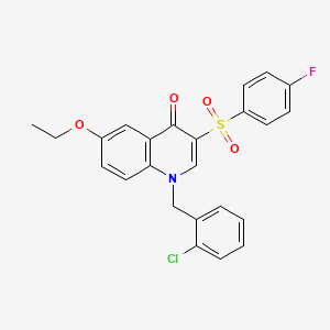 1-[(2-Chlorophenyl)methyl]-6-ethoxy-3-(4-fluorophenyl)sulfonylquinolin-4-one