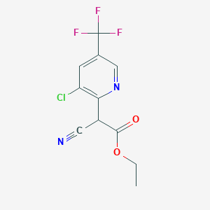 Ethyl 2-[3-chloro-5-(trifluoromethyl)pyridin-2-yl]-2-cyanoacetate