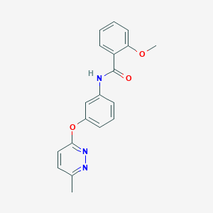 2-methoxy-N-(3-((6-methylpyridazin-3-yl)oxy)phenyl)benzamide