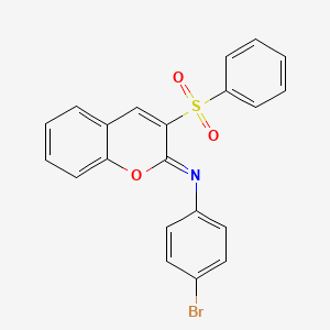 (Z)-4-bromo-N-(3-(phenylsulfonyl)-2H-chromen-2-ylidene)aniline