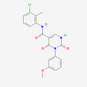 molecular formula C19H16ClN3O4 B2808896 N-(3-chloro-2-methylphenyl)-3-(3-methoxyphenyl)-2,4-dioxo-1,2,3,4-tetrahydropyrimidine-5-carboxamide CAS No. 887217-14-3