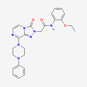 molecular formula C25H27N7O3 B2808899 N-(2-ethoxyphenyl)-2-[3-oxo-8-(4-phenylpiperazin-1-yl)-2H,3H-[1,2,4]triazolo[4,3-a]pyrazin-2-yl]acetamide CAS No. 1251584-24-3