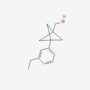 molecular formula C14H18O B2808910 [3-(3-Ethylphenyl)-1-bicyclo[1.1.1]pentanyl]methanol CAS No. 2287275-15-2