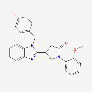 4-[1-[(4-Fluorophenyl)methyl]benzimidazol-2-yl]-1-(2-methoxyphenyl)pyrrolidin-2-one