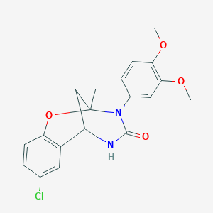 8-chloro-3-(3,4-dimethoxyphenyl)-2-methyl-2,3,5,6-tetrahydro-4H-2,6-methano-1,3,5-benzoxadiazocin-4-one