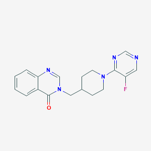 3-[[1-(5-Fluoropyrimidin-4-yl)piperidin-4-yl]methyl]quinazolin-4-one