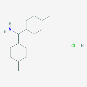 molecular formula C15H30ClN B2808923 Bis(4-methylcyclohexyl)methanamine;hydrochloride CAS No. 2490426-50-9