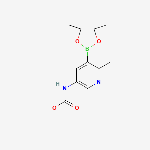 molecular formula C17H27BN2O4 B2808924 tert-Butyl (6-methyl-5-(4,4,5,5-tetramethyl-1,3,2-dioxaborolan-2-yl)pyridin-3-yl)carbamate CAS No. 1887223-13-3