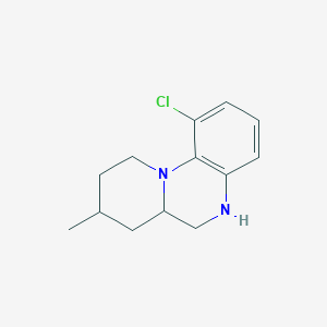 molecular formula C13H17ClN2 B2808927 1-Chloro-8-methyl-6,6a,7,8,9,10-hexahydro-5H-pyrido[1,2-a]quinoxaline CAS No. 1594612-08-4
