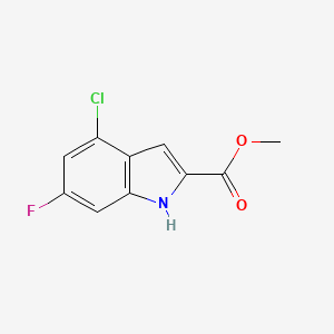 molecular formula C10H7ClFNO2 B2808929 methyl 4-chloro-6-fluoro-1H-indole-2-carboxylate CAS No. 900640-49-5