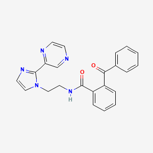 2-benzoyl-N-{2-[2-(pyrazin-2-yl)-1H-imidazol-1-yl]ethyl}benzamide