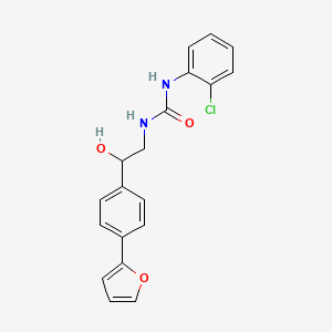 molecular formula C19H17ClN2O3 B2808938 3-(2-Chlorophenyl)-1-{2-[4-(furan-2-yl)phenyl]-2-hydroxyethyl}urea CAS No. 2097932-35-7