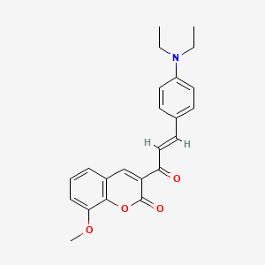 (E)-3-(3-(4-(diethylamino)phenyl)acryloyl)-8-methoxy-2H-chromen-2-one
