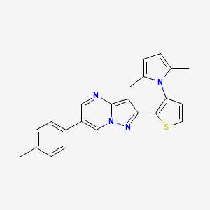 molecular formula C23H20N4S B2808941 2-[3-(2,5-dimethyl-1H-pyrrol-1-yl)-2-thienyl]-6-(4-methylphenyl)pyrazolo[1,5-a]pyrimidine CAS No. 691884-05-6