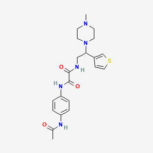 N1-(4-acetamidophenyl)-N2-(2-(4-methylpiperazin-1-yl)-2-(thiophen-3-yl)ethyl)oxalamide