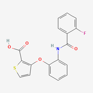 3-{2-[(2-Fluorobenzoyl)amino]phenoxy}-2-thiophenecarboxylic acid