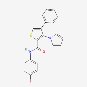 N-(4-fluorophenyl)-4-phenyl-3-(1H-pyrrol-1-yl)thiophene-2-carboxamide
