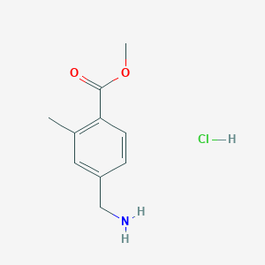 molecular formula C10H14ClNO2 B2808966 methyl 4-(aminomethyl)-2-methylbenzoate hydrochloride CAS No. 1391358-24-9