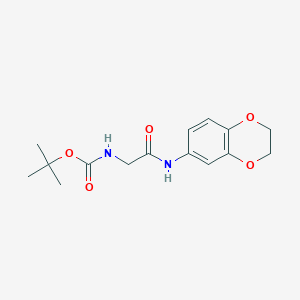 molecular formula C15H20N2O5 B2808978 tert-butyl N-{[(2,3-dihydro-1,4-benzodioxin-6-yl)carbamoyl]methyl}carbamate CAS No. 1824025-03-7