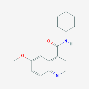 molecular formula C17H20N2O2 B2808989 N-cyclohexyl-6-methoxyquinoline-4-carboxamide CAS No. 2415574-00-2