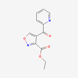 molecular formula C12H10N2O4 B2808997 Ethyl 4-(2-pyridinylcarbonyl)-3-isoxazolecarboxylate CAS No. 338761-70-9