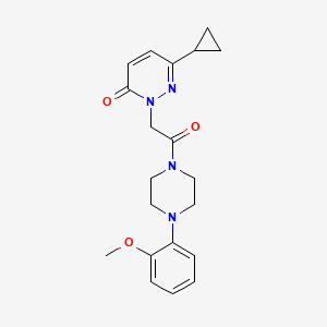 molecular formula C20H24N4O3 B2808998 6-环丙基-2-(2-(4-(2-甲氧基苯基)哌嗪-1-基)-2-氧代乙基)吡啶并[2H]-酮 CAS No. 2034424-08-1