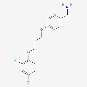{4-[3-(2,4-Dichlorophenoxy)propoxy]phenyl}methanamine
