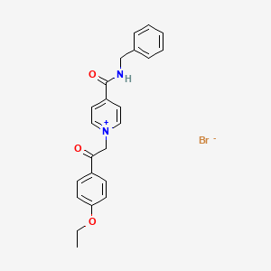 molecular formula C23H23BrN2O3 B2809000 4-(Benzylcarbamoyl)-1-[2-(4-ethoxyphenyl)-2-oxoethyl]pyridinium bromide CAS No. 1039432-92-2