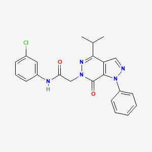 molecular formula C22H20ClN5O2 B2809005 N-(3-chlorophenyl)-2-[7-oxo-1-phenyl-4-(propan-2-yl)-1H,6H,7H-pyrazolo[3,4-d]pyridazin-6-yl]acetamide CAS No. 946379-18-6