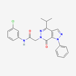 molecular formula C22H20ClN5O2 B2809005 N-(3-chlorophenyl)-2-(7-oxo-1-phenyl-4-propan-2-ylpyrazolo[3,4-d]pyridazin-6-yl)acetamide CAS No. 946379-18-6