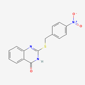 molecular formula C15H11N3O3S B2809049 2-{[(4-Nitrophenyl)methyl]sulfanyl}-3,4-dihydroquinazolin-4-one CAS No. 449745-74-8