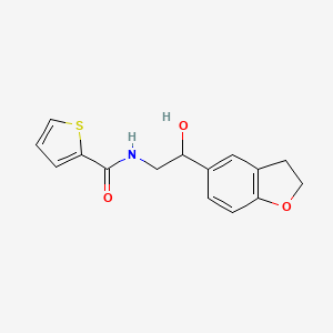 molecular formula C15H15NO3S B2809066 N-[2-(2,3-DIHYDRO-1-BENZOFURAN-5-YL)-2-HYDROXYETHYL]THIOPHENE-2-CARBOXAMIDE CAS No. 1421528-53-1