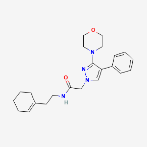 N-(2-(cyclohex-1-en-1-yl)ethyl)-2-(3-morpholino-4-phenyl-1H-pyrazol-1-yl)acetamide