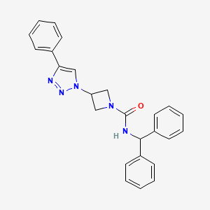 N-benzhydryl-3-(4-phenyl-1H-1,2,3-triazol-1-yl)azetidine-1-carboxamide