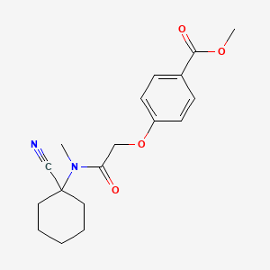 molecular formula C18H22N2O4 B2809081 Methyl 4-[2-[(1-cyanocyclohexyl)-methylamino]-2-oxoethoxy]benzoate CAS No. 1223171-29-6