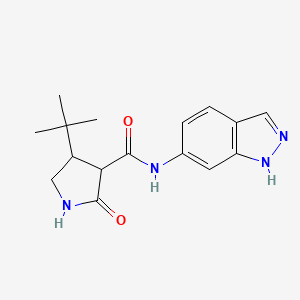 4-tert-butyl-N-(1H-indazol-6-yl)-2-oxopyrrolidine-3-carboxamide