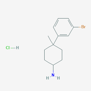 molecular formula C13H19BrClN B2809110 4-(3-Bromophenyl)-4-methylcyclohexan-1-amine hydrochloride CAS No. 2172010-18-1