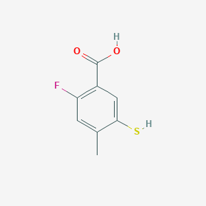 2-Fluoro-4-methyl-5-sulfanylbenzoic acid